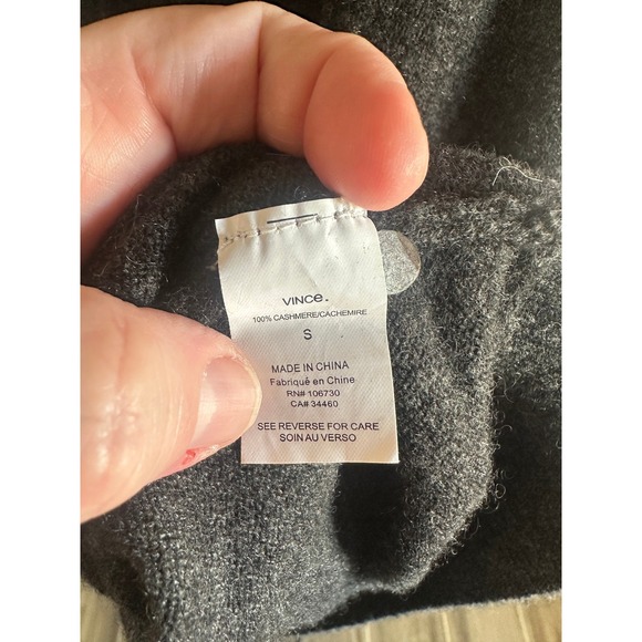 Vince x Pea in the Pod Charcoal Grey Cashmere Maternity Racerback Sweater Vest - Picture 3 of 5